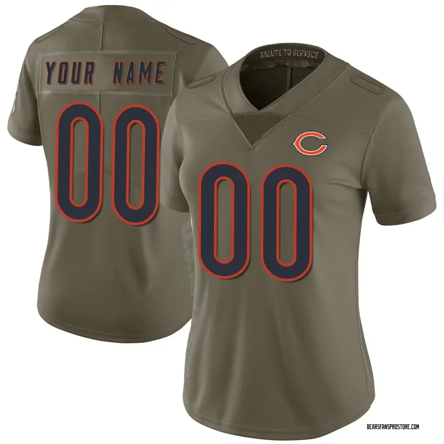 Custom Chicago Bears Women's Limited Custom Salute to Service Nike ...
