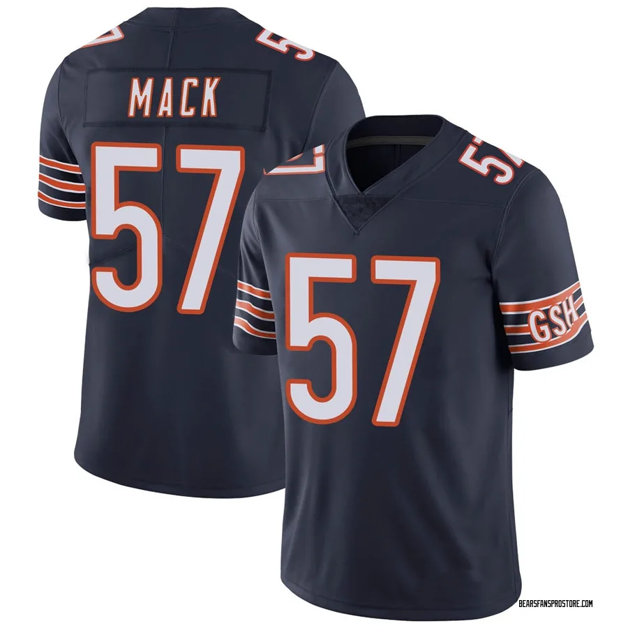 Ledarius Mack Chicago Bears Youth Limited Team Color Vapor ...
