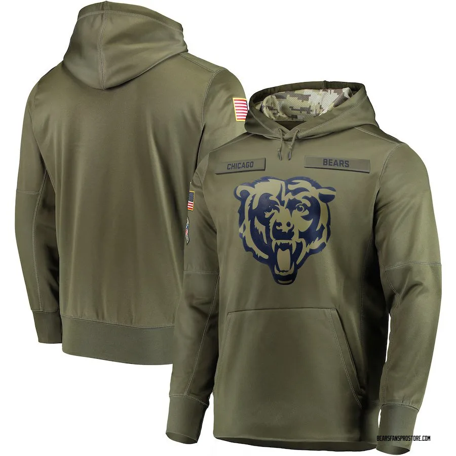 Men s Chicago Bears Olive 2018 Salute to Service Sideline Therma