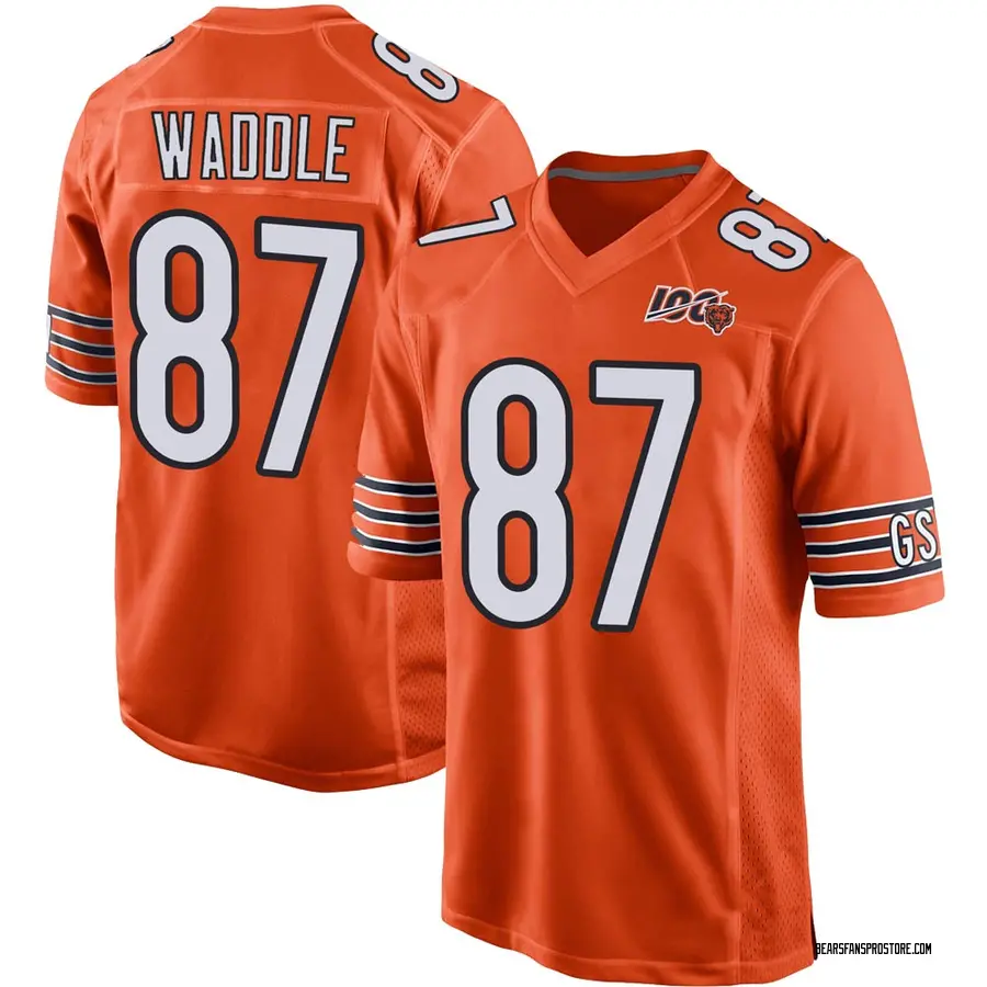 Tom Waddle Chicago Bears Men's Game 100th Season Jersey - Orange