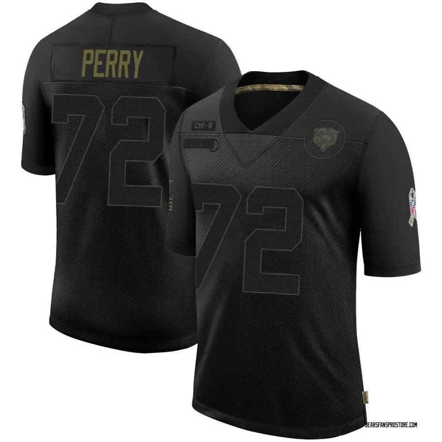 William Perry Chicago Bears Youth Limited 2020 Salute To Service Jersey - Black